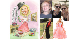 Best friends caricature - Kelly & Carla