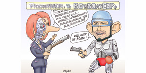Gillard Vs Abbott cartoon
