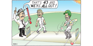 cartoon Hot cricket Out