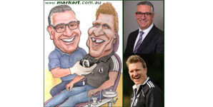 Dentist Nathan Buckley caricature.