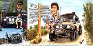 4wd gift caricature