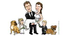 caricature - wedding momento