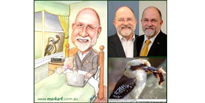 Retirement caricature - Early bird CEO